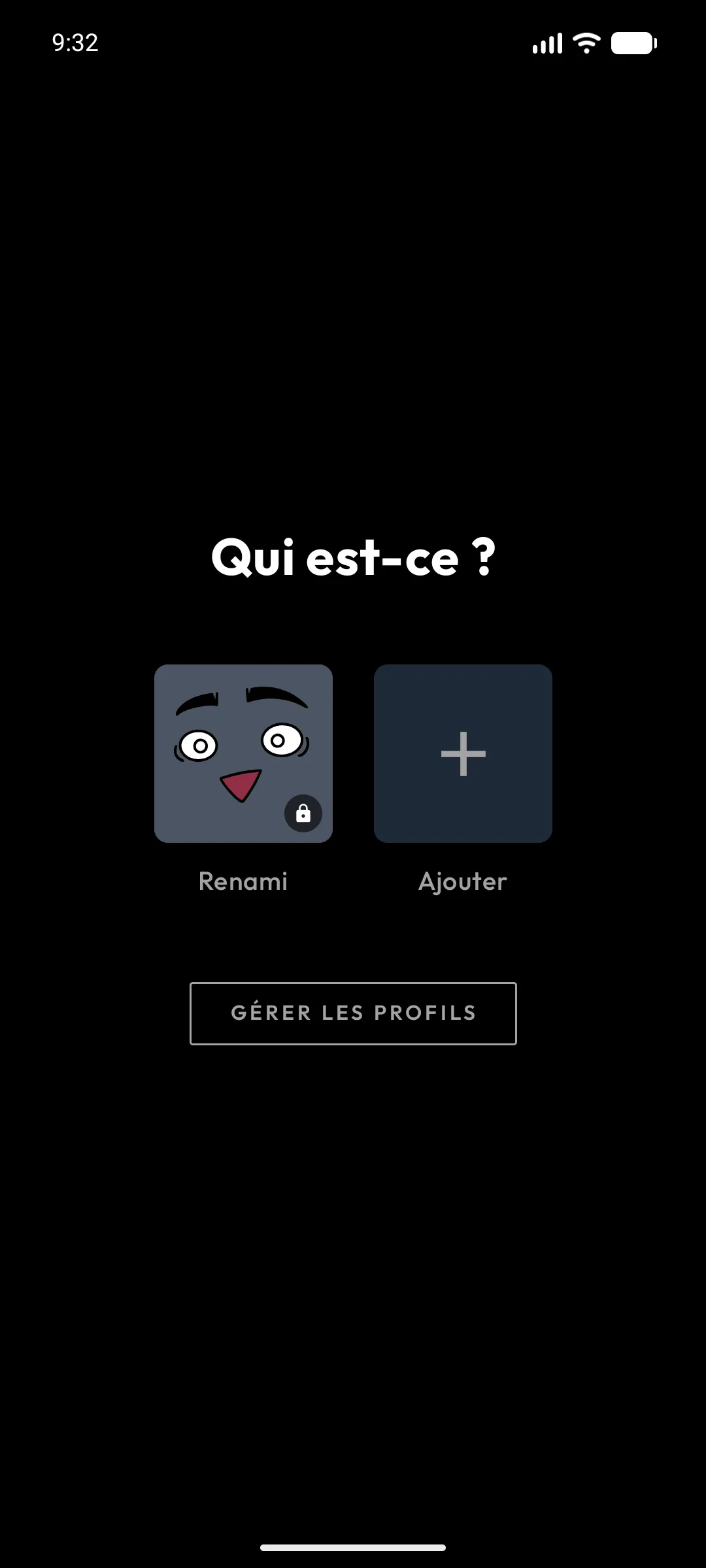 Capture d'écran Aartflix — Choose Profiles Screen
